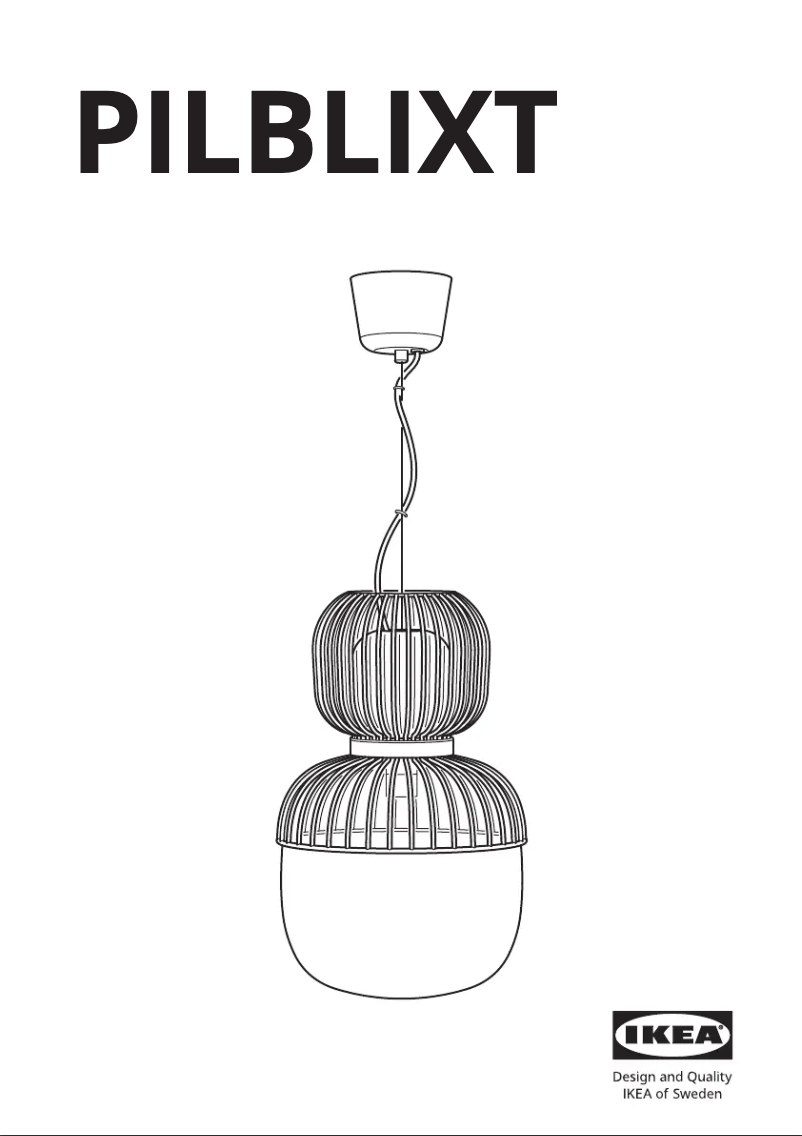 Page 1 de la notice Manuel utilisateur Ikea PILBLIXT 504.998.79