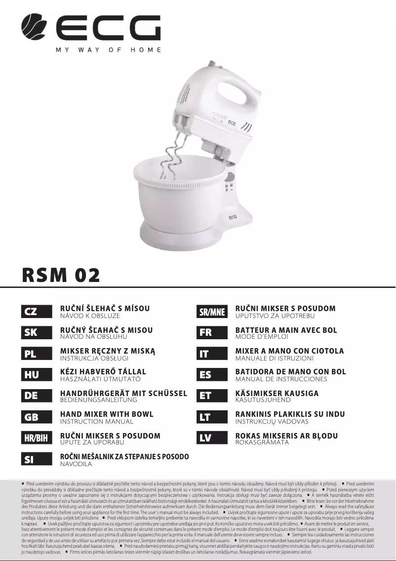 Page 1 of the manual User Manual ECG RSM 02