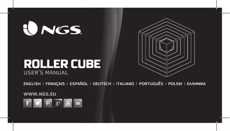 Page 1 de la notice Manuel utilisateur NGS Roller Cube
