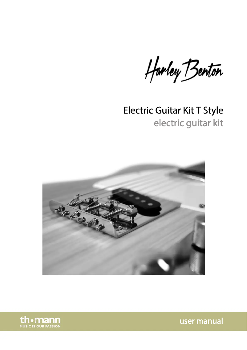 Page 1 de la notice Manuel utilisateur Harley Benton T-Style
