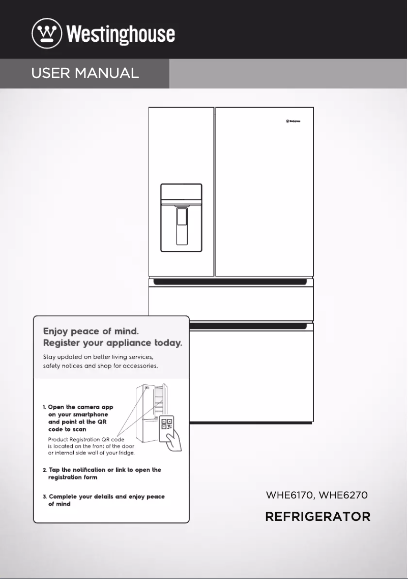 Page 1 de la notice Manuel utilisateur Westinghouse WHE6270SB