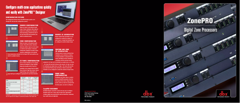 Page 1 de la notice Brochure DBX ZonePRO 640