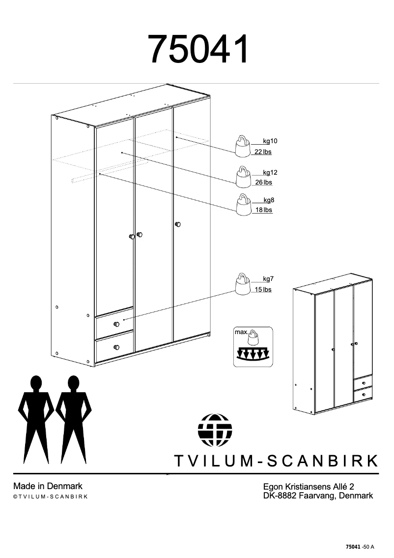 Page 1 de la notice Manuel utilisateur JYSK Dallerup (132x200x50)
