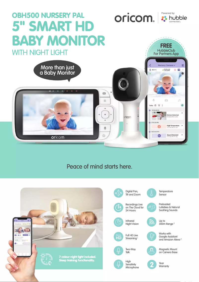 Página 1 del manual Ficha técnica Oricom OBH500