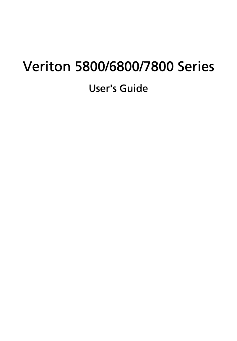 Page 1 of the manual User Manual Acer Veriton 5800