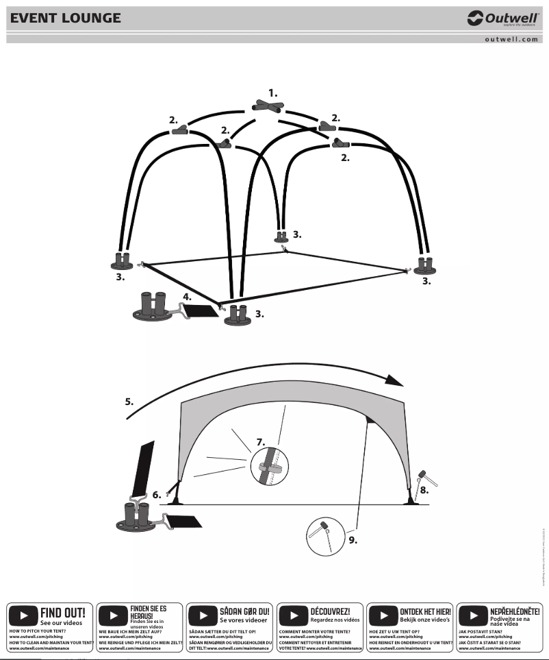 Page 1 de la notice Manuel utilisateur Outwell Event Lounge