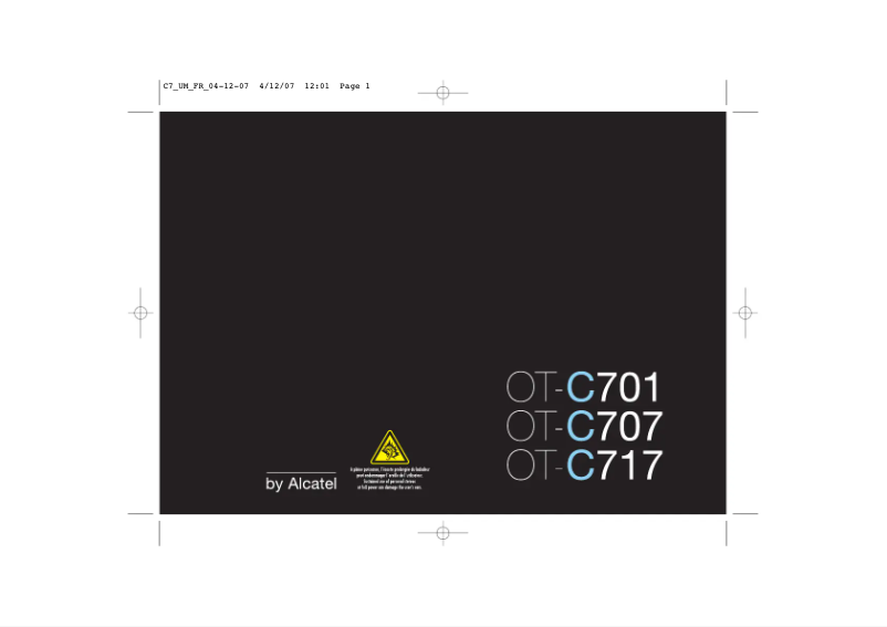 Page 1 de la notice Manuel utilisateur Alcatel One Touch C701