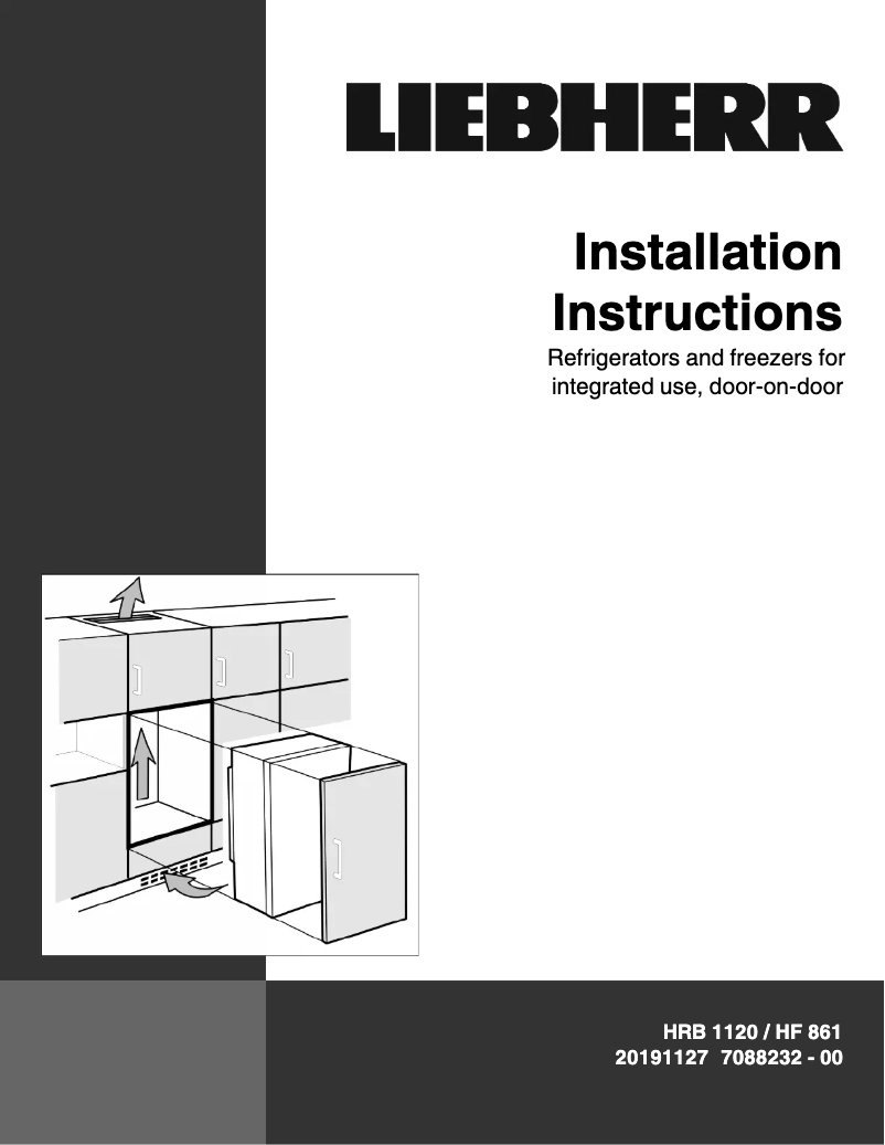 Page 1 de la notice Guide d'installation Liebherr HRB-1120