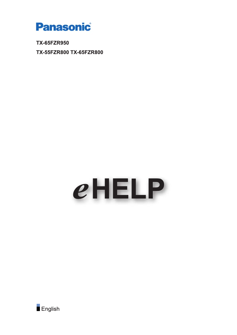 Page 1 of the manual User Manual Panasonic TX-65FZR800