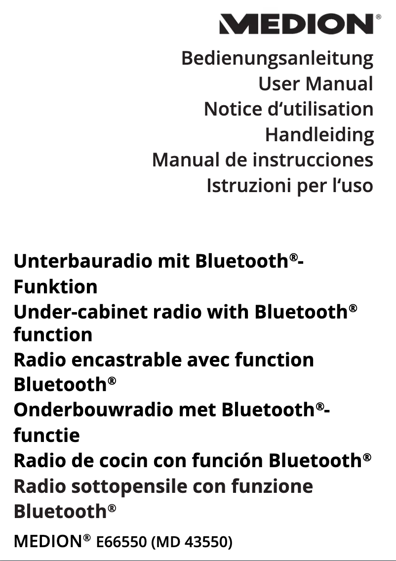 Página 1 del manual Manual de usuario Medion E66550 (MD 43550)