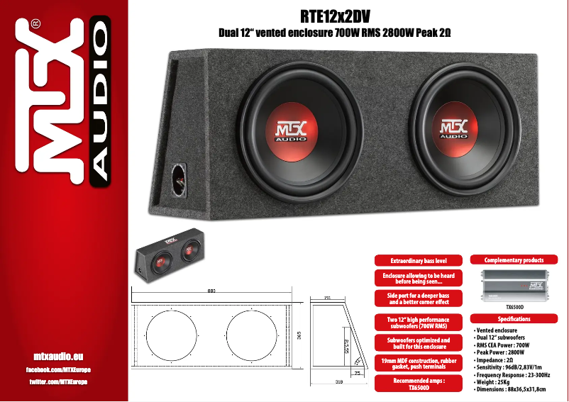 Page 1 de la notice Manuel utilisateur MTX Audio RT10x3DS