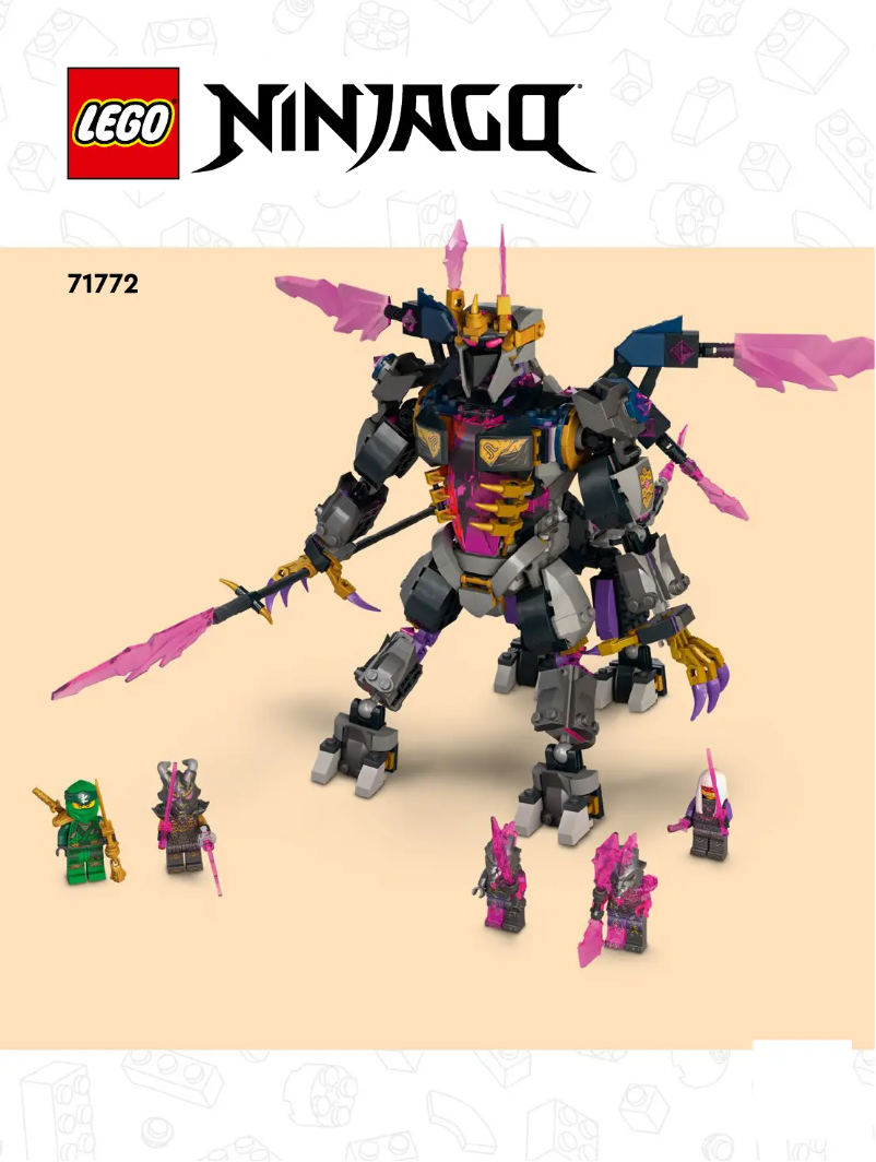 Page 1 de la notice Manuel utilisateur Lego Ninjago 71772