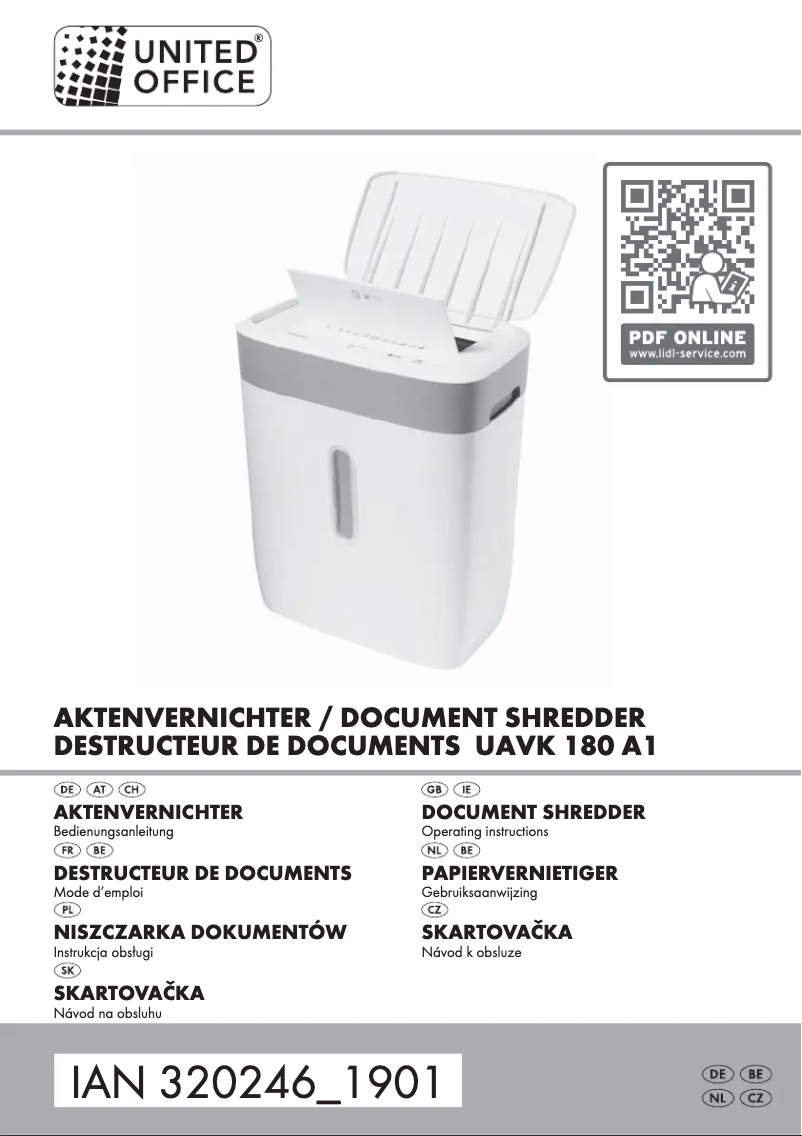 Página 1 del manual Manual de usuario United Office UAVK 180 A1