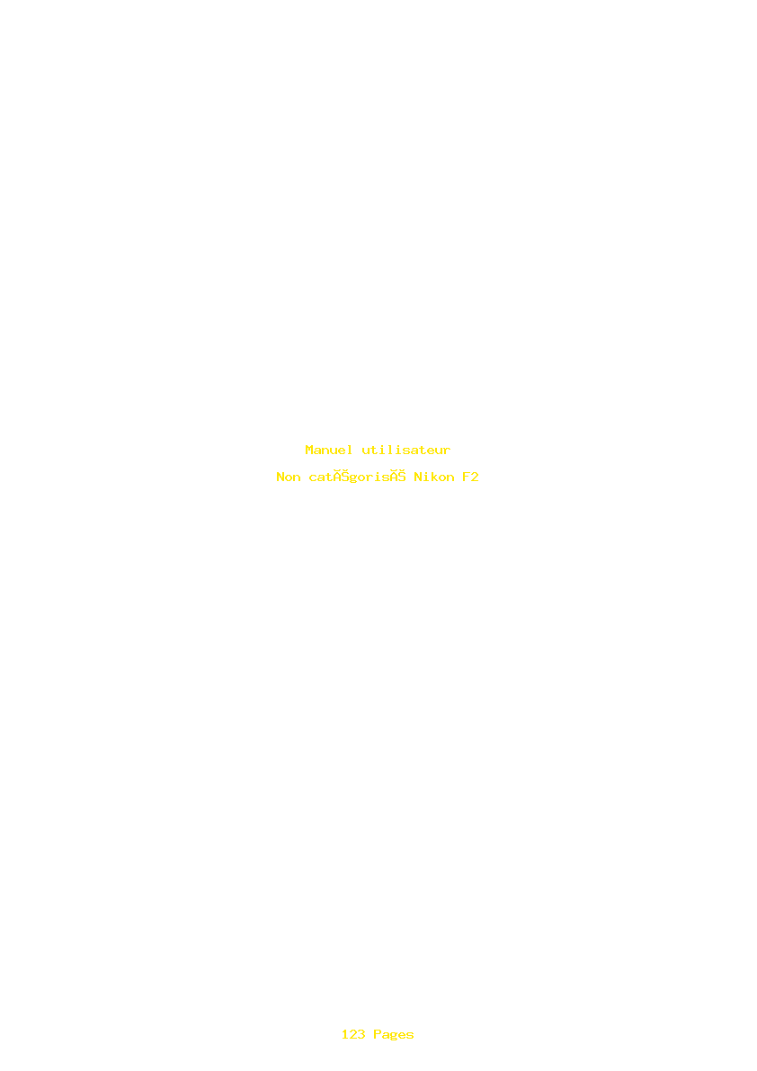 Image de la première page du manuel de l'appareil F2