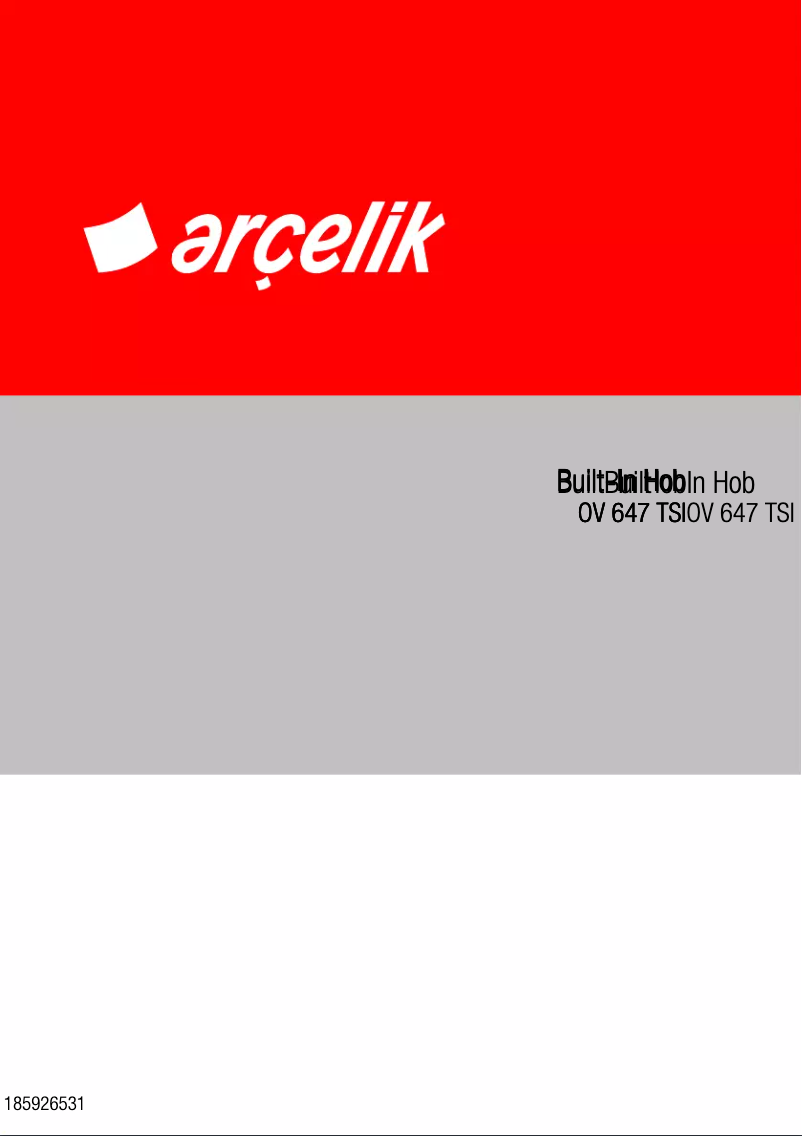 Page 1 de la notice Manuel utilisateur Arçelik OV 647 TSI