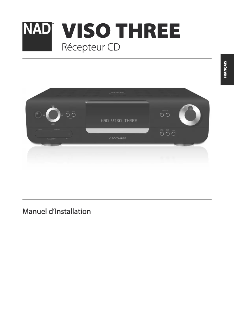 Page 1 de la notice Manuel utilisateur NAD Viso Three