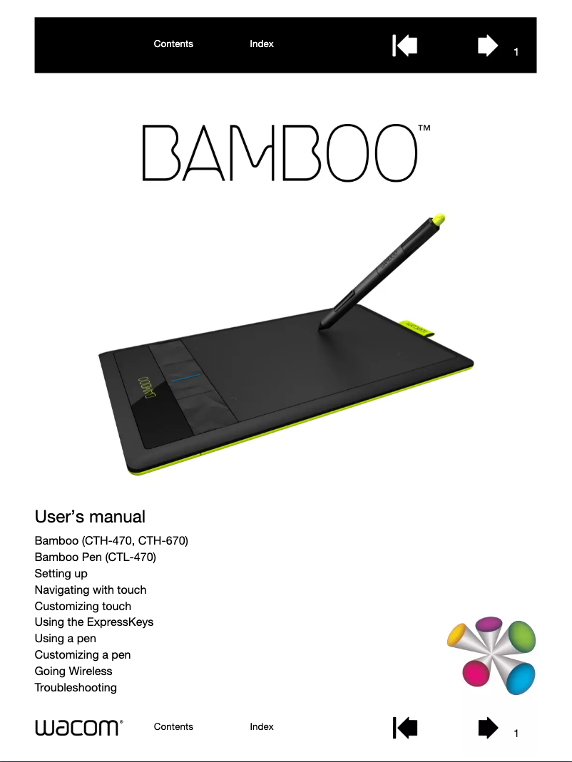 Page 1 de la notice Manuel utilisateur Wacom Bamboo Connect
