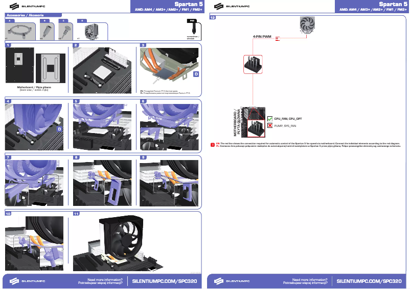 Page 1 de la notice Manuel utilisateur SilentiumPC Spartan 5