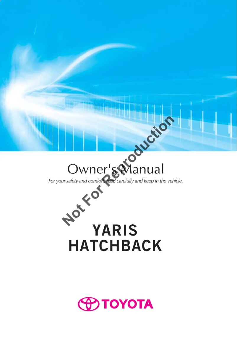 Page 1 de la notice Manuel utilisateur Toyota Yaris Hatchback (2013)