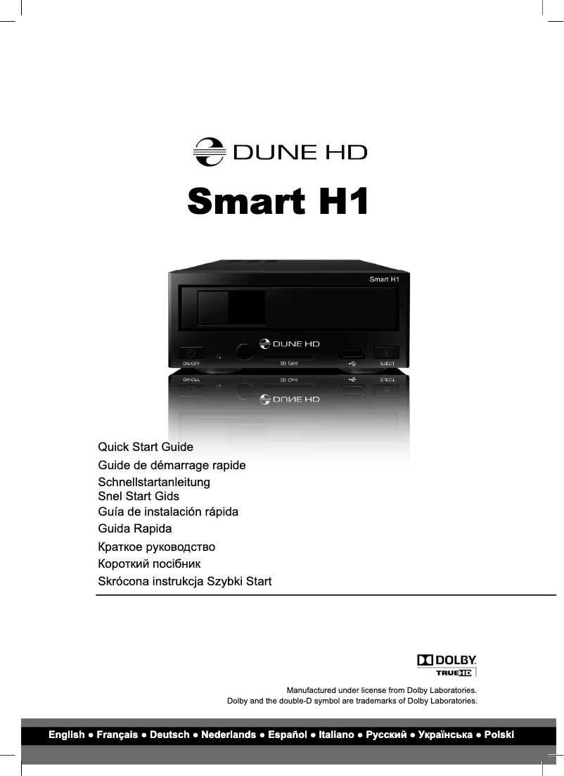 Page 1 de la notice Manuel utilisateur Dune Smart H1