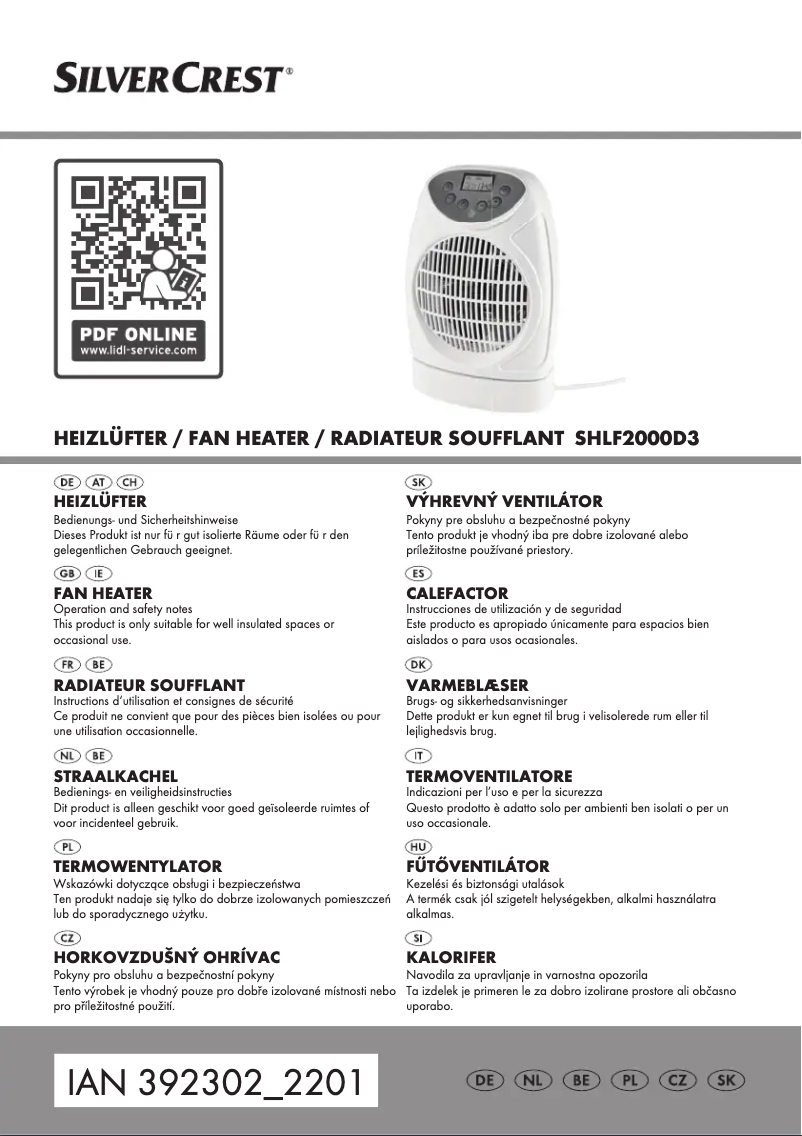Page 1 de la notice Manuel utilisateur SilverCrest SHLF 2000 C1
