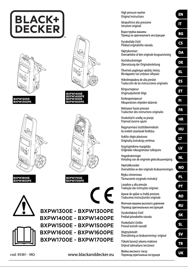 Página 1 del manual Manual de usuario Black & Decker BXPW1300E