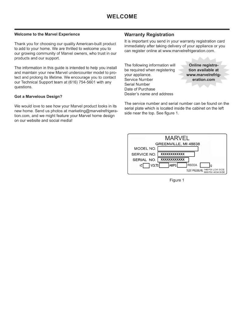 Page 1 de la notice Manuel utilisateur Marvel MLBV024SS01A