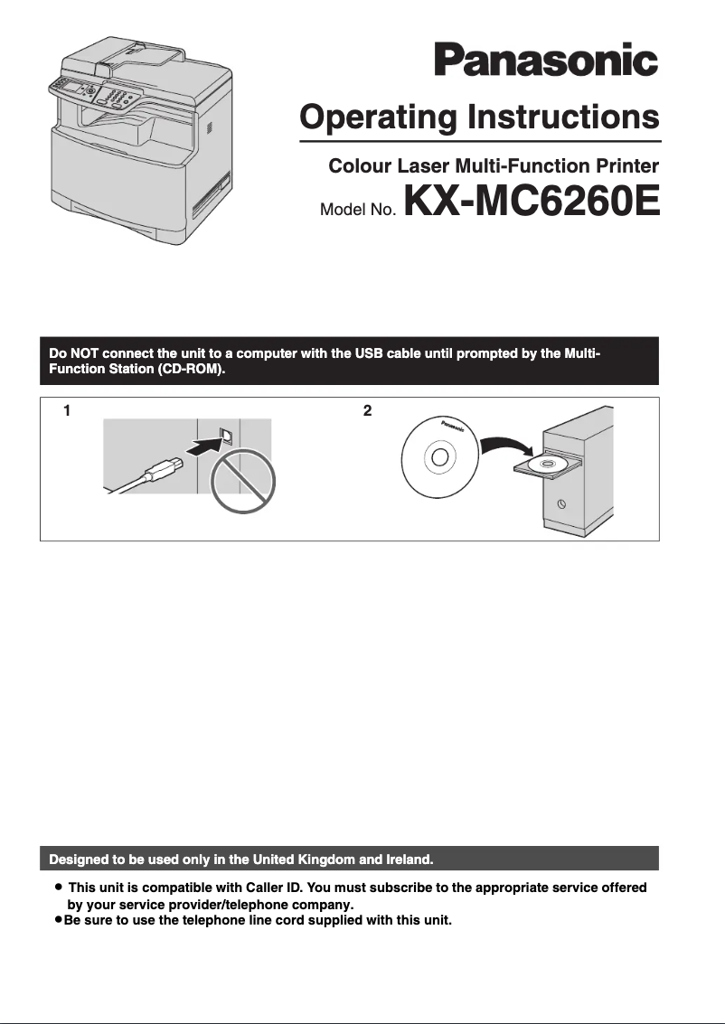 Página 1 del manual Manual de usuario Panasonic KX-MC6260E