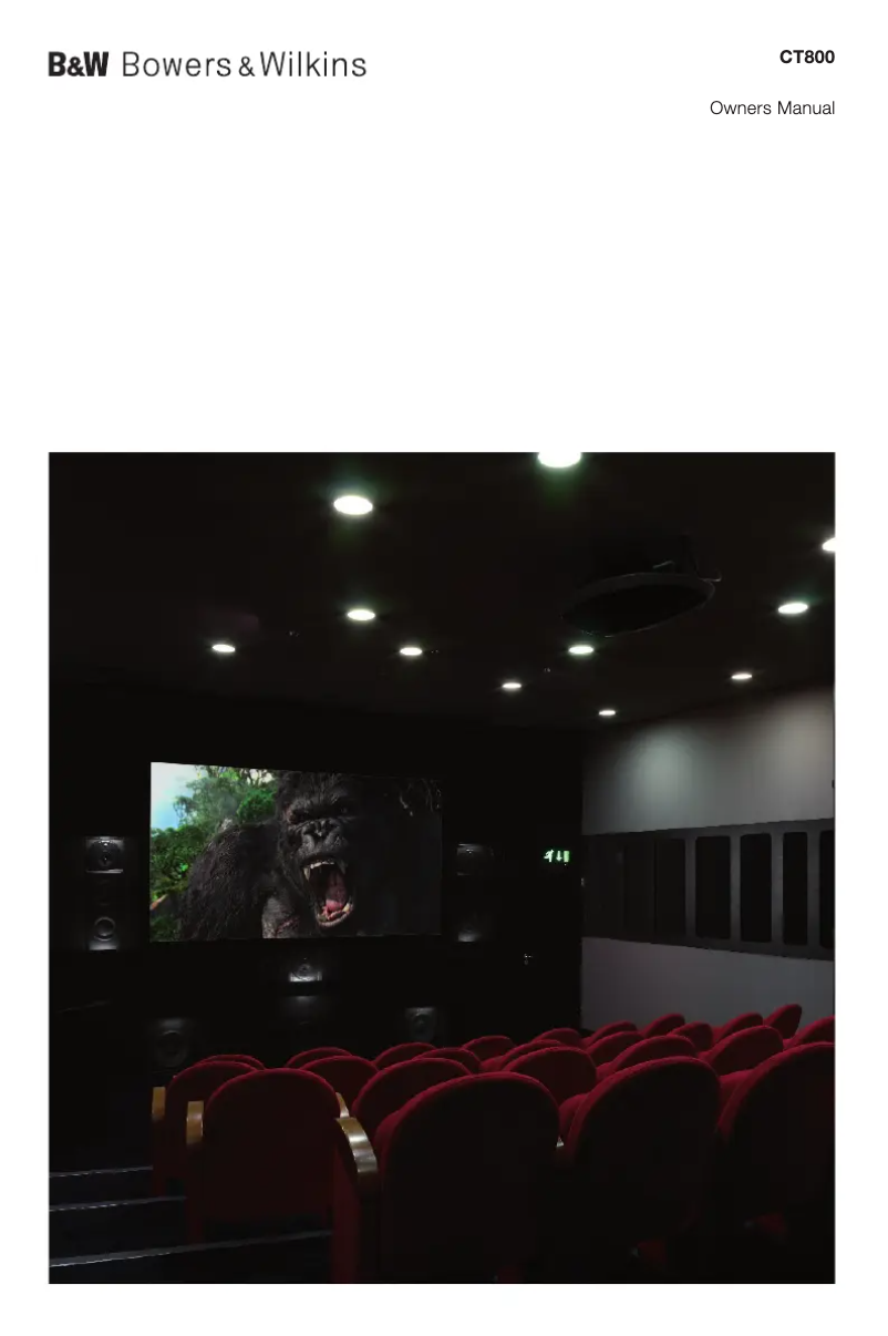 Page 1 de la notice Manuel utilisateur Bowers & Wilkins CT8 SW