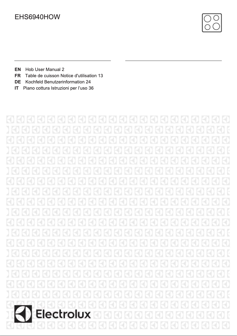 Page 1 de la notice Manuel utilisateur Electrolux EHS6940HOW