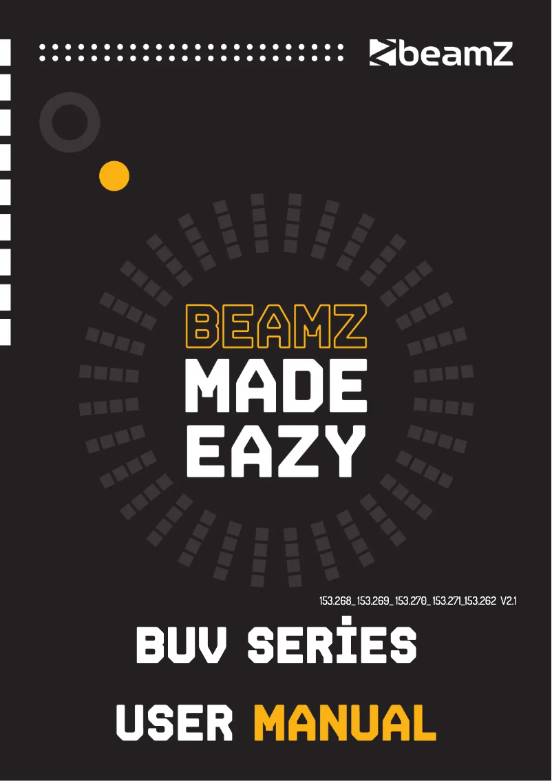 Page 1 de la notice Manuel utilisateur BeamZ BUV63