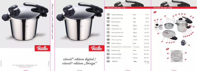 Page 1 de la notice Manuel utilisateur Fissler Vitavit Design