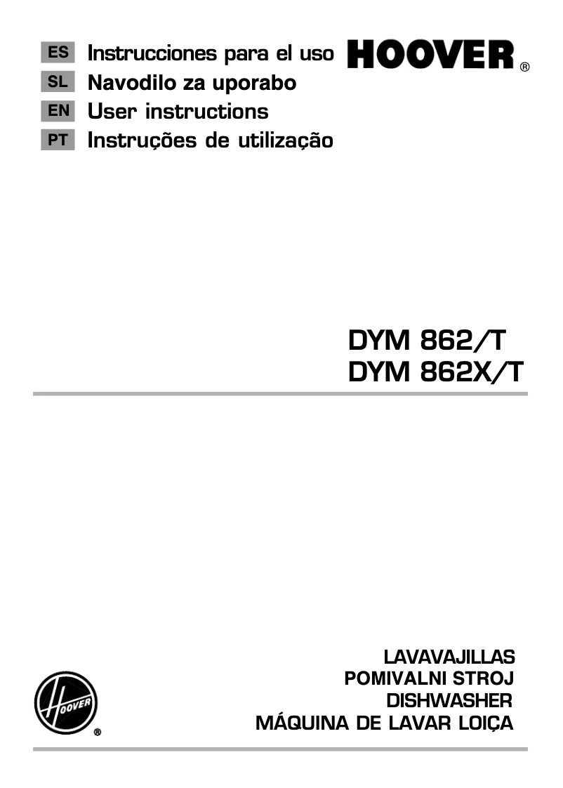 Page 1 de la notice Manuel utilisateur Hoover DYNAMIC MEGA DYM 862/T