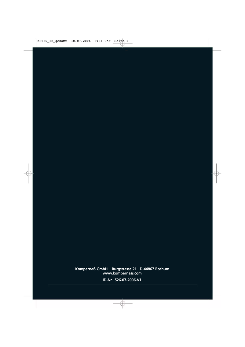 Page 1 de la notice Manuel utilisateur Bifinett KH 525