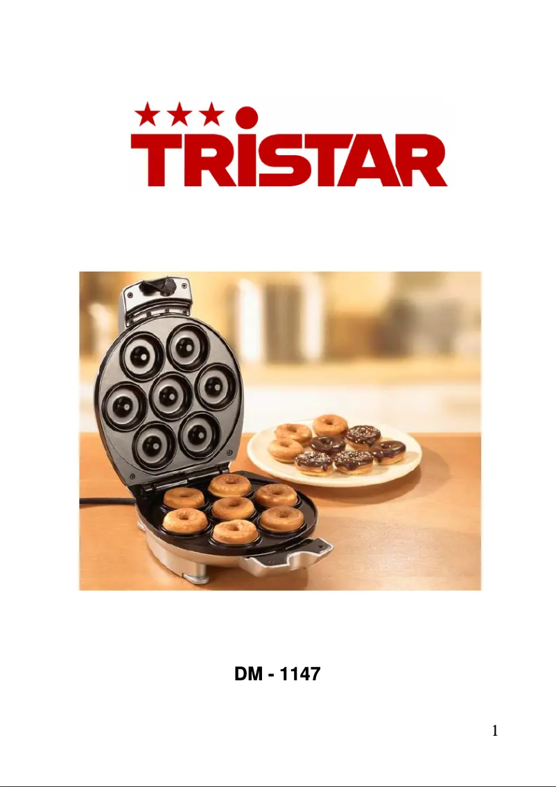 Page 1 de la notice Manuel utilisateur TriStar DM-2147