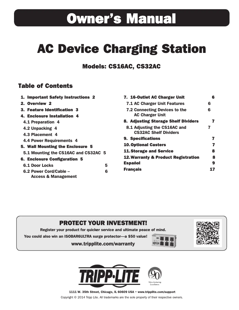 Página 1 del manual Manual de usuario Tripp Lite CS32AC