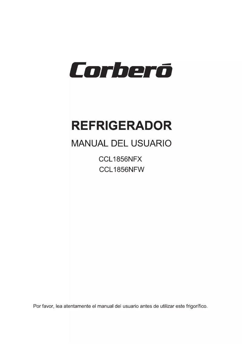 Page 1 of the manual User Manual Corbero CCL1856NFW