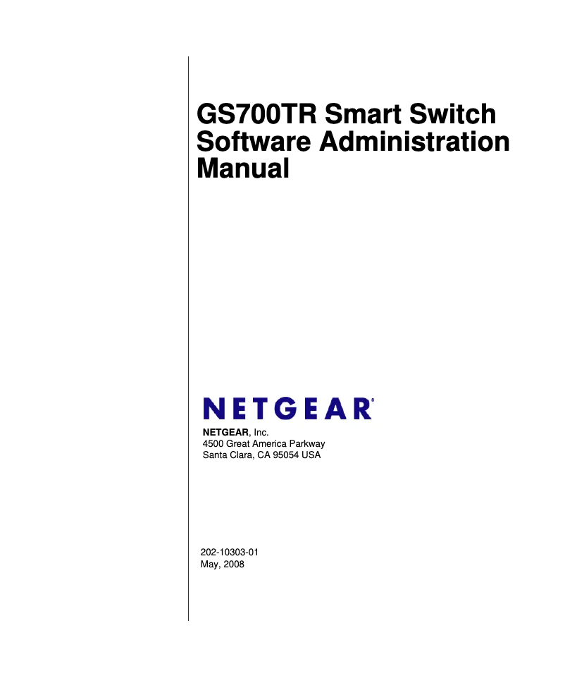 Page 1 de la notice Manuel utilisateur Netgear GS748TR