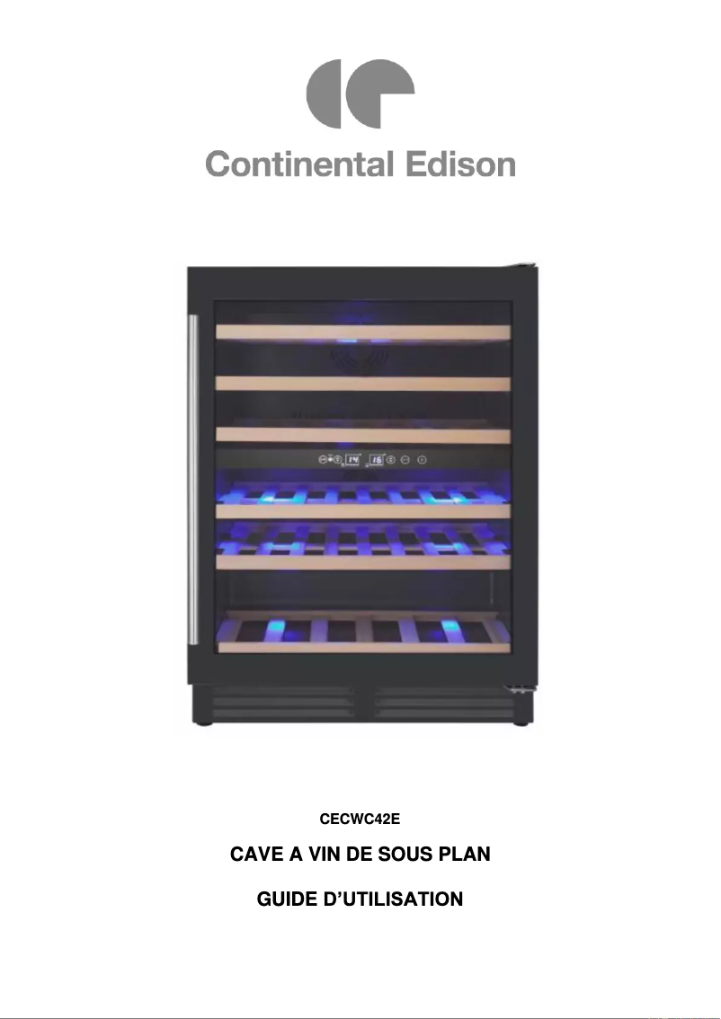Page 1 de la notice Manuel utilisateur Continental Edison CECWC42E
