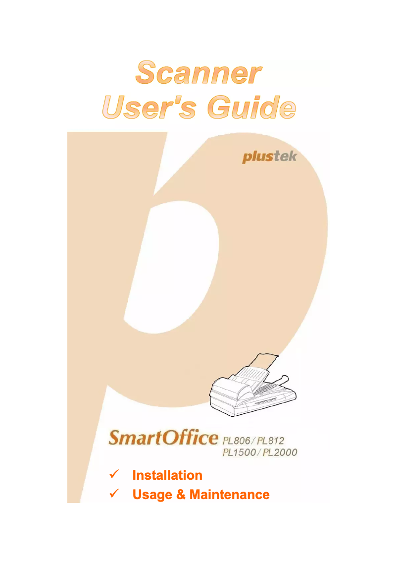 Page 1 de la notice Manuel utilisateur Plustek SmartOffice PL1500