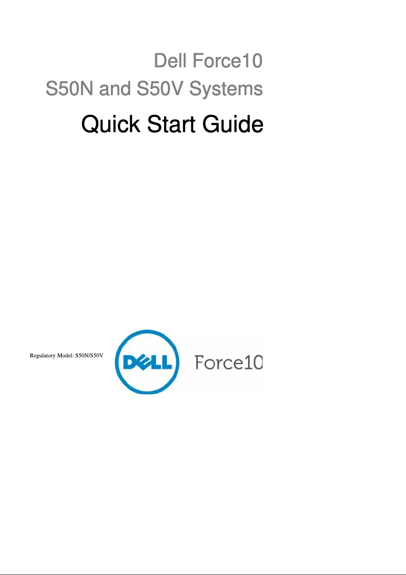 Page 1 de la notice Guide d'installation Dell Force10 S50P