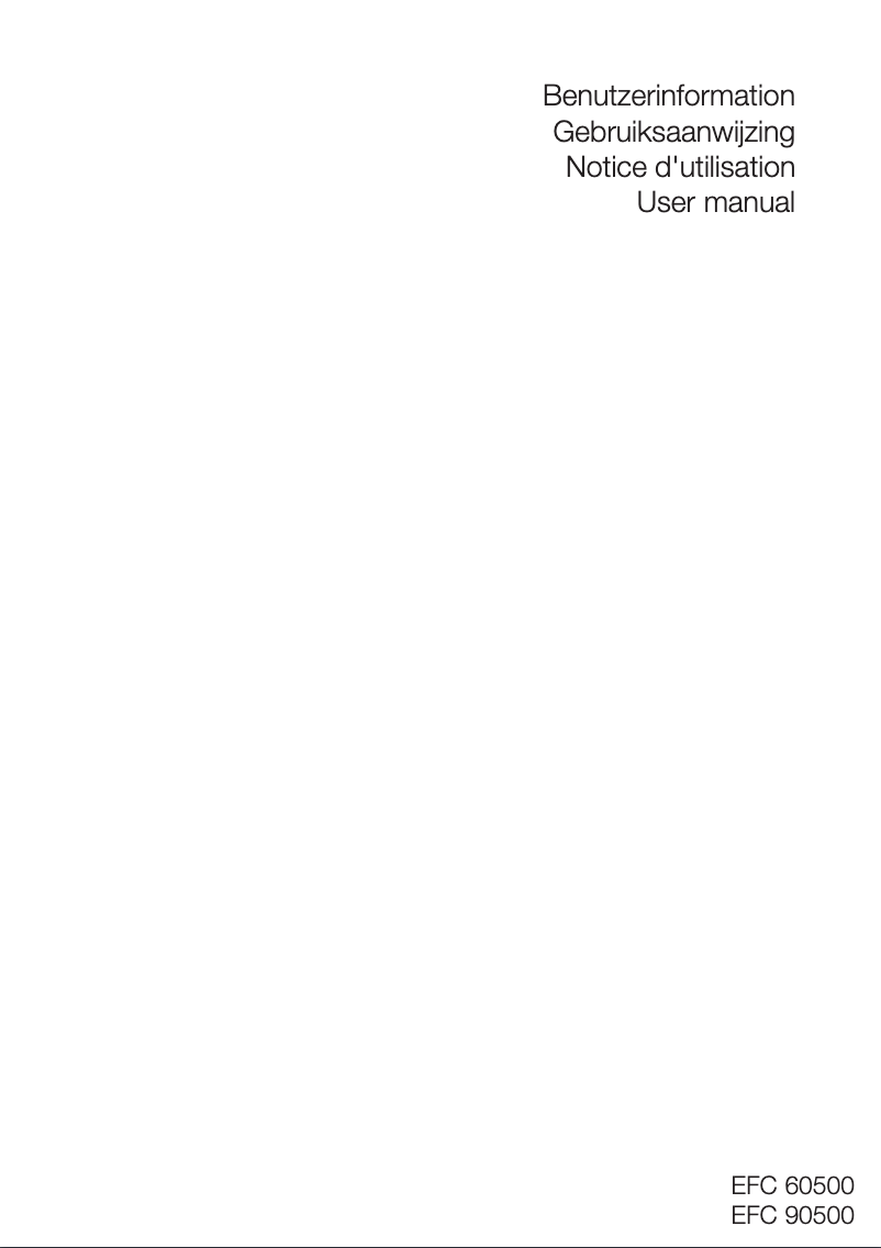 Página 1 del manual Manual de usuario Electrolux EFC 90500