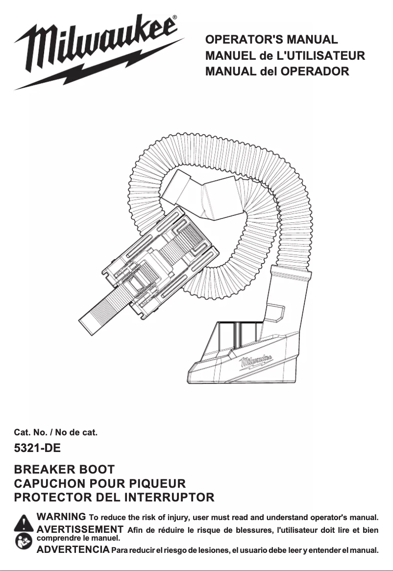 Page 1 de la notice Manuel utilisateur Milwaukee 5321-DE