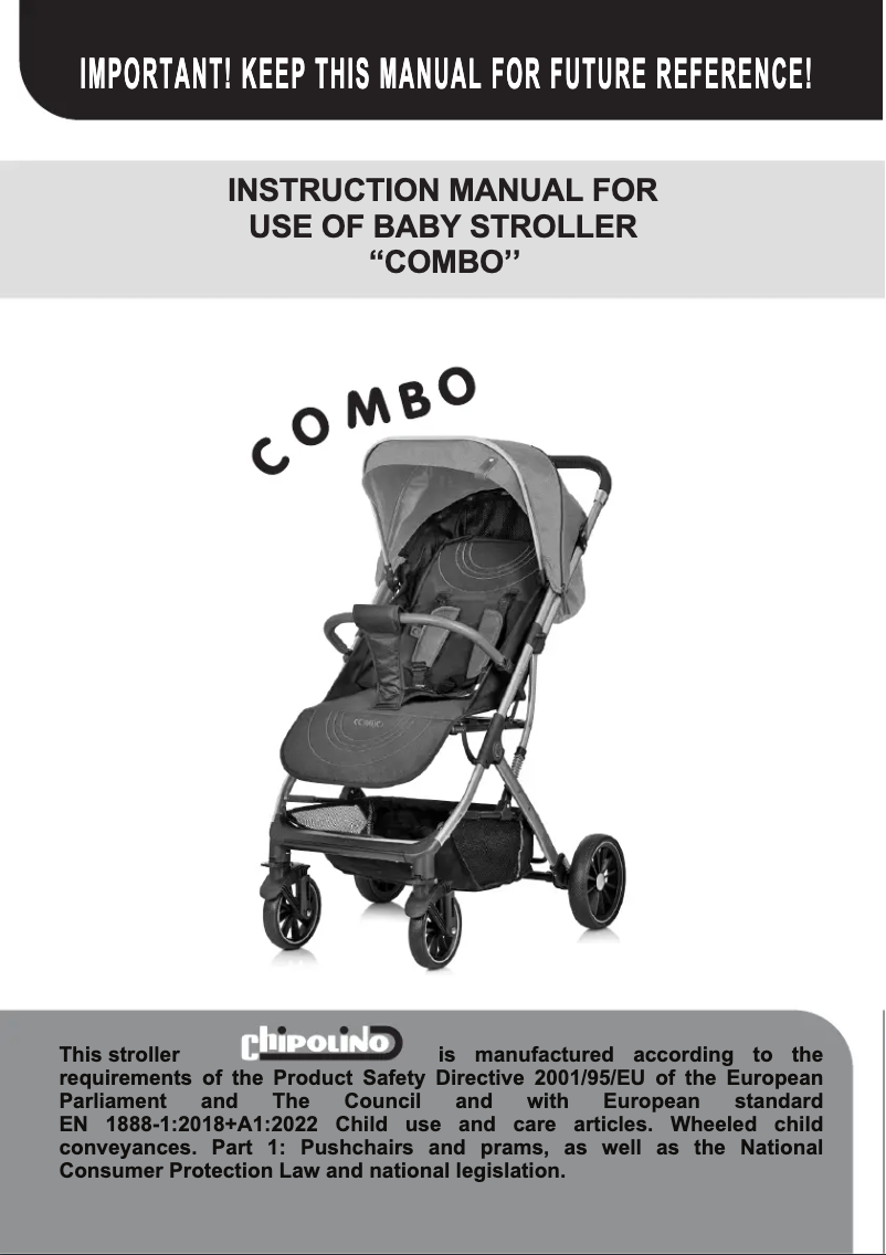 Page 1 de la notice Manuel utilisateur Chipolino Combo