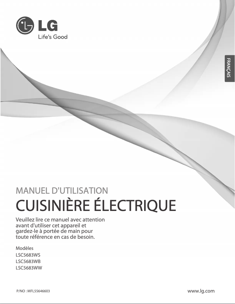Page 1 de la notice Manuel utilisateur LG LSC5683WW