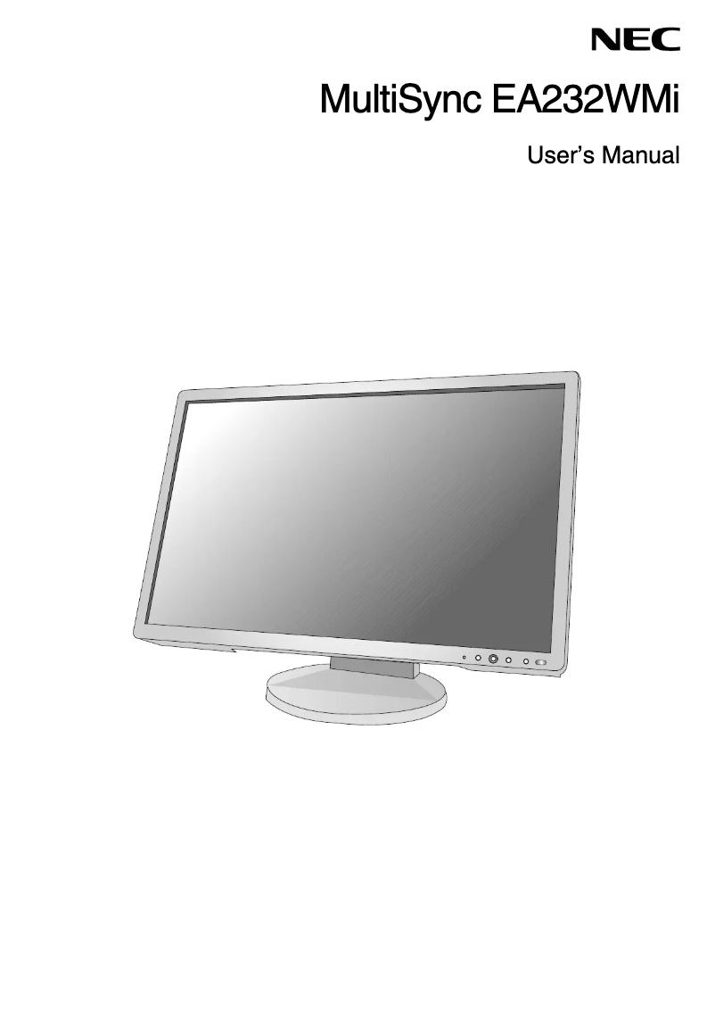 Page 1 de la notice Manuel utilisateur NEC MultiSync EA232WMi
