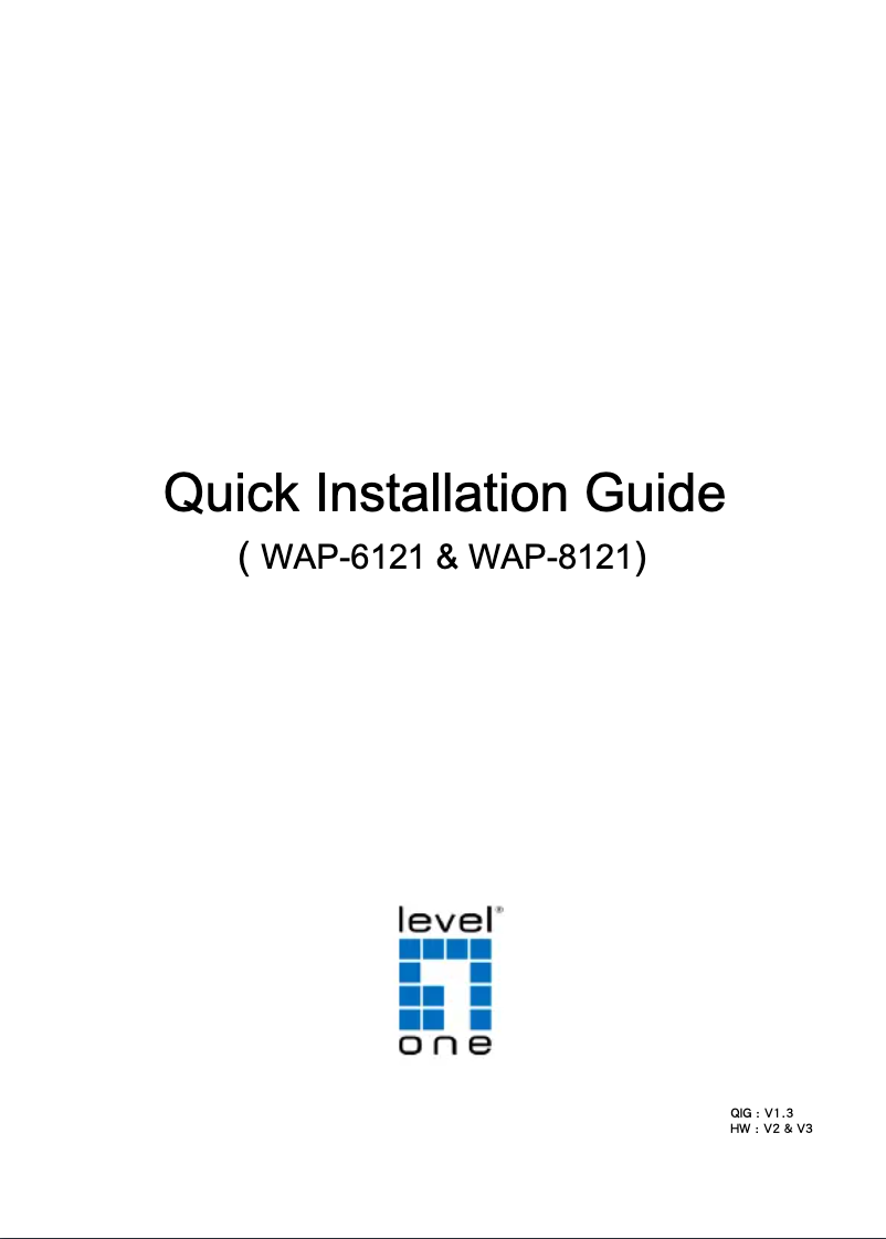 Page 1 of the manual User Manual LevelOne WAP-8121