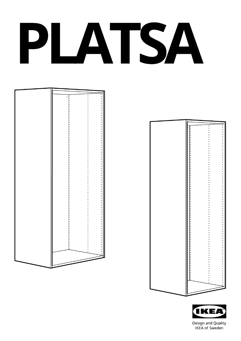 Page 1 de la notice Manuel utilisateur Ikea PLATSA 403.875.04