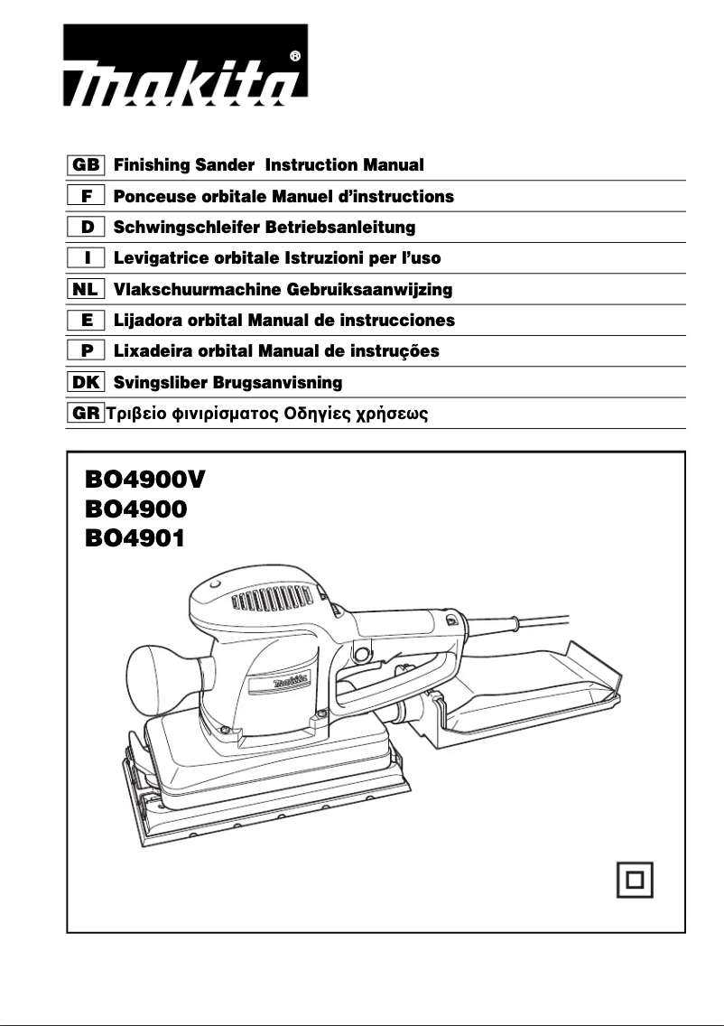 Page 1 de la notice Manuel utilisateur Makita BO4901J