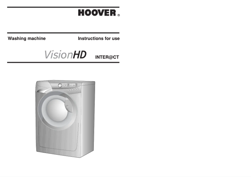 Página 1 del manual Manual de usuario Hoover VHD 816 I-80